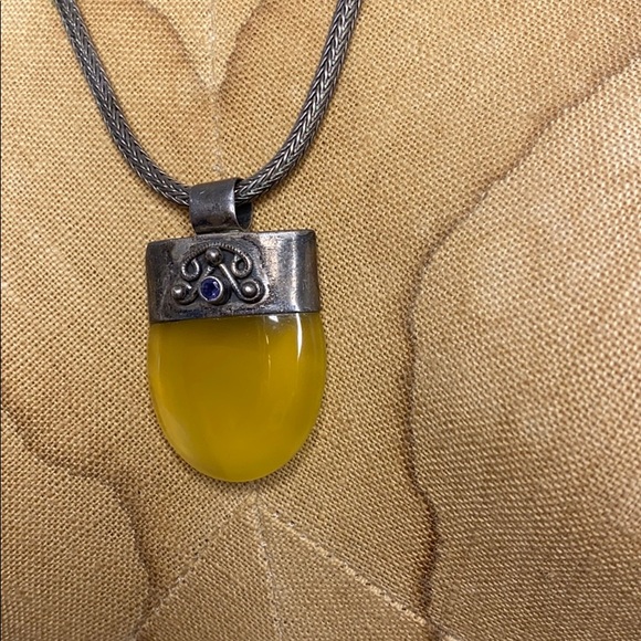 Necklace with Yellow Stone - Picture 3 of 6